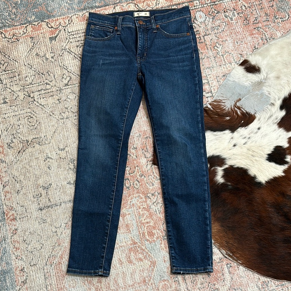 Madewell 9” Mid-Rise Skinny Jeans Dark Wash